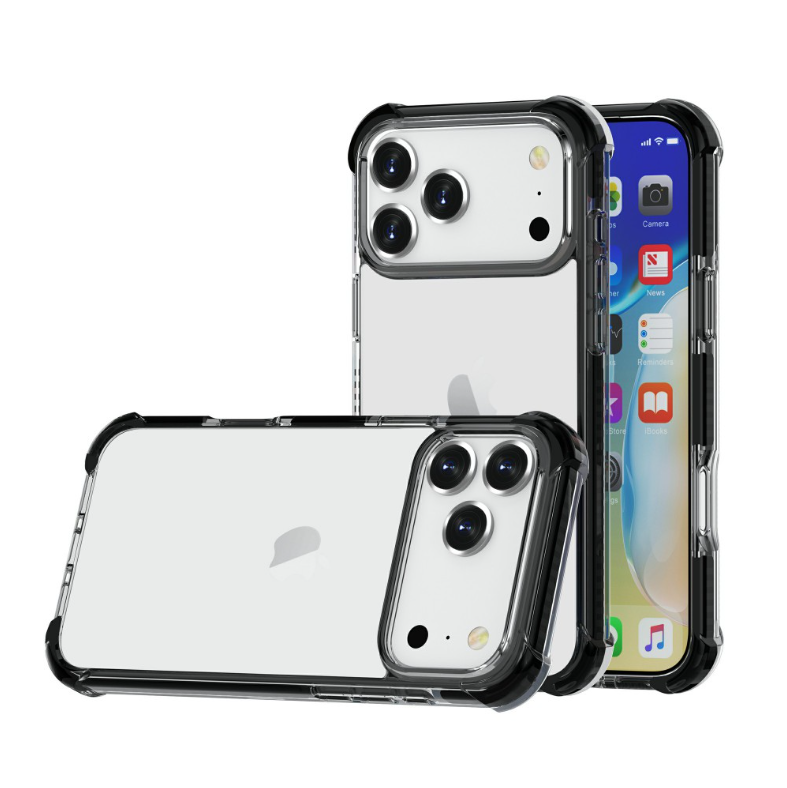 iPhone 17 Pro Max ütésálló szilikon hátlap, Fekete - Image 4