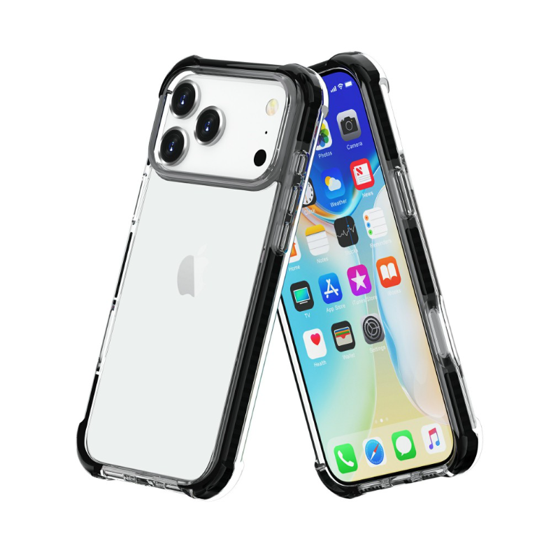 iPhone 17 Pro Max ütésálló szilikon hátlap, Fekete - Image 3