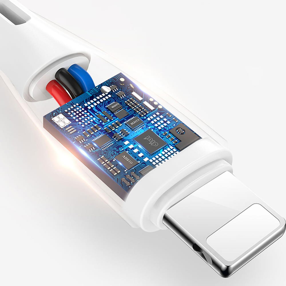 Dudao kábel USB / Lightning 5A kábel 1m fehér (L2L 1m fehér) - Image 2