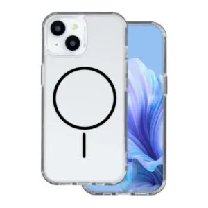 iPhone 17 Pro Anti Shock Thin Mag tok, fekete nyitott gyűrű