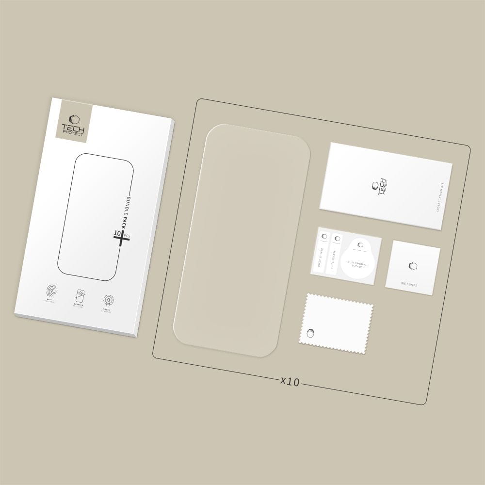 Tech-Protect Kijelzővédő Edzett Üveg 10 darabos csomag iPhone 16 Pro Max / 17 Pro Max készülékhez - Image 7