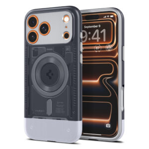 Spigen Classic C1 MagFit Apple iPhone 17 Pro tok, MagSafe, Graphite, szürke