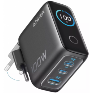 Anker Smart Display 100W GaN fali töltő USB-C kábellel szürke kivitelben